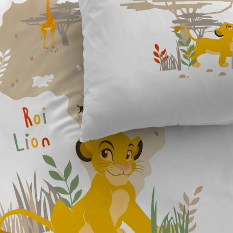 Parure de lit imprimée 100% coton, disney home le roi lion brousse Blanc 2 - vertbaudet enfant 