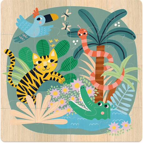 3 puzzles terre mer ciel Bleu 4 - vertbaudet enfant 