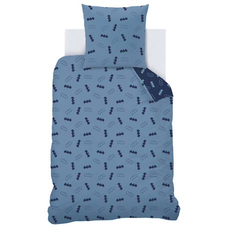 Parure de lit imprimée 100% coton, batman iconic Bleu nuit 4 - vertbaudet enfant 