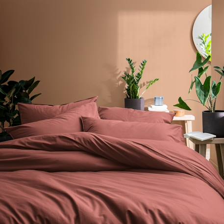 Set de 2 taies d'oreiller unies à volant, coton lavé Anthracite+Blanc+Bleu nuit+Caramel+Lichen+Lie de vin+Lin+Miel+Nude+Terre cuite 45 - vertbaudet enfant 