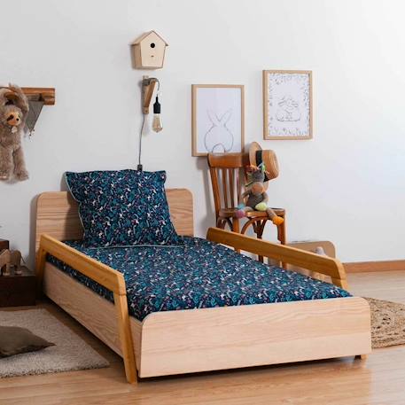 Lit enfant évolutif avec barrières bois massif dixia Blanc et bois+Bois 7 - vertbaudet enfant 
