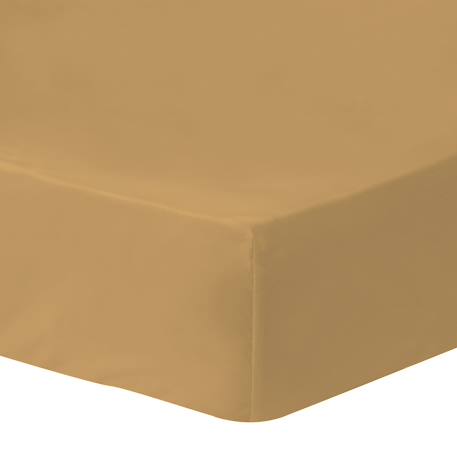 Drap-housse uni en coton, coton lavé Blanc+Bleu nuit+Bleu orage+Caramel+Chocolat+Lichen+Lie de vin+Lin+Miel+Nude+Terre cuite 23 - vertbaudet enfant 