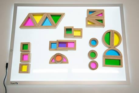 24 blocs sensoriels arc-en-ciel Beige 6 - vertbaudet enfant 