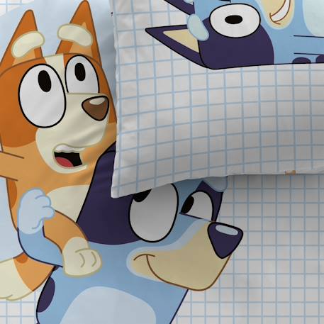 Parure de lit imprimée 100% coton, bluey hourra Bleu 2 - vertbaudet enfant 