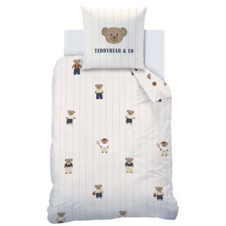 Parure de lit imprimée 100% coton, teddy bear Beige 3 - vertbaudet enfant 