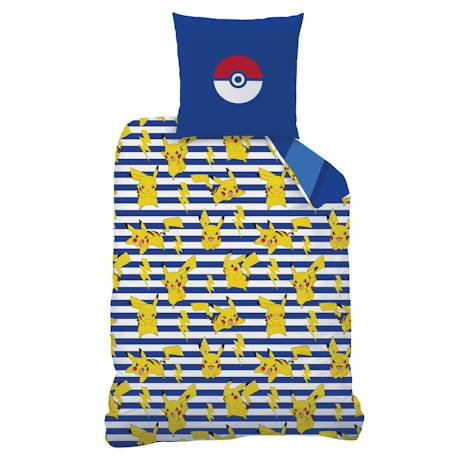 Parure de lit imprimée 100% coton, pokemon spike Bleu 4 - vertbaudet enfant 