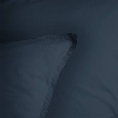 Set de 2 taies d'oreiller unies à volant, coton lavé Anthracite+Blanc+Bleu nuit+Caramel+Lichen+Lie de vin+Lin+Miel+Nude+Terre cuite 17 - vertbaudet enfant 