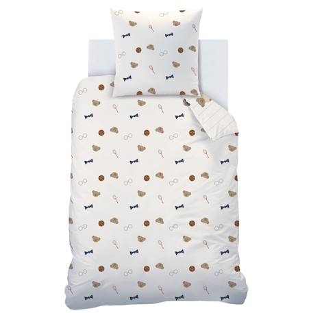 Parure de lit imprimée 100% coton, teddy bear Beige 4 - vertbaudet enfant 