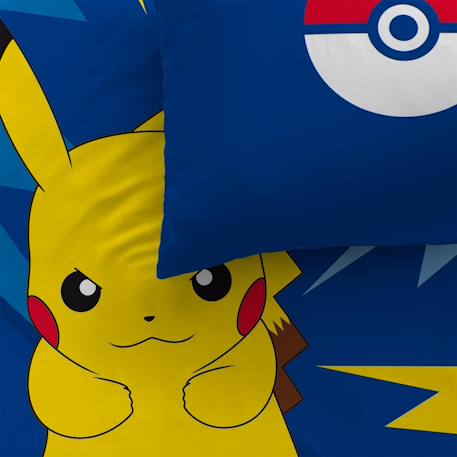 Parure de lit imprimée 100% coton, pokemon spike Bleu 2 - vertbaudet enfant 