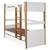 Lit superposé modulable gigogne bois massif romy Blanc et bois 3 - vertbaudet enfant 