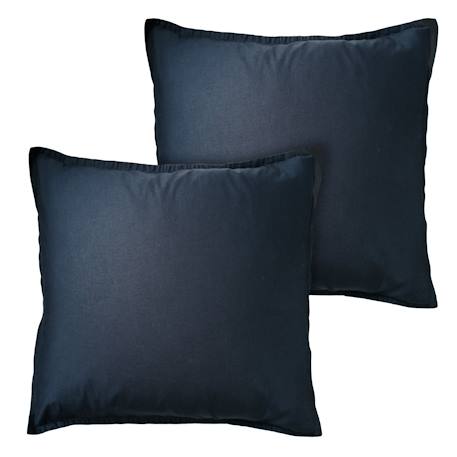 Set de 2 taies d'oreiller unies à volant, coton lavé Anthracite+Blanc+Bleu nuit+Caramel+Lichen+Lie de vin+Lin+Miel+Nude+Terre cuite 13 - vertbaudet enfant 