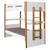 Lit superposé modulable bois massif romy Blanc et bois 2 - vertbaudet enfant 