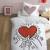 Parure de lit imprimée 100% coton, keith haring red love Blanc/rouge 1 - vertbaudet enfant 
