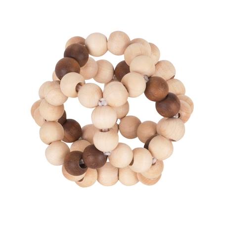 Hochet balle flexible en bois nature Multi-coloured 1 - vertbaudet enfant 