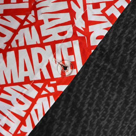 Parure de lit imprimée 100% coton, marvel home identity Noir, rouge 6 - vertbaudet enfant 