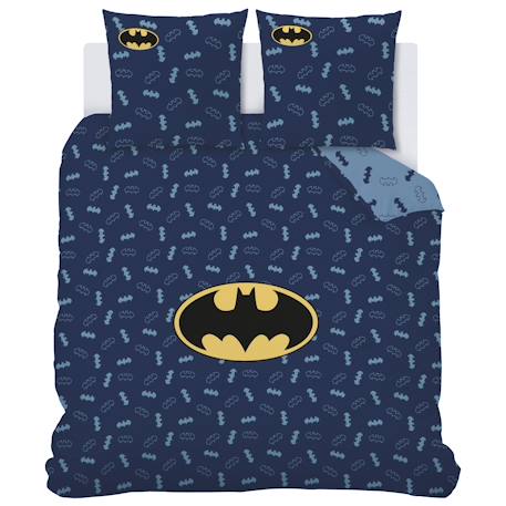 Parure de lit imprimée 100% coton, batman iconic Bleu nuit 6 - vertbaudet enfant 