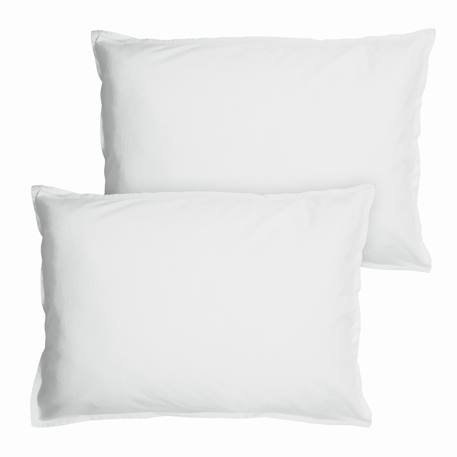 Set de 2 taies d'oreiller unies à volant, coton lavé Anthracite+Blanc+Bleu nuit+Caramel+Lichen+Lie de vin+Lin+Miel+Nude+Terre cuite 8 - vertbaudet enfant 