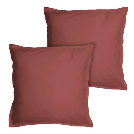 Set de 2 taies d'oreiller unies à volant, coton lavé Anthracite+Blanc+Bleu nuit+Caramel+Lichen+Lie de vin+Lin+Miel+Nude+Terre cuite 26 - vertbaudet enfant 