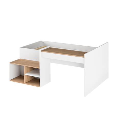 Lit combiné avec bureau boruto Blanc et noisette 5 - vertbaudet enfant 