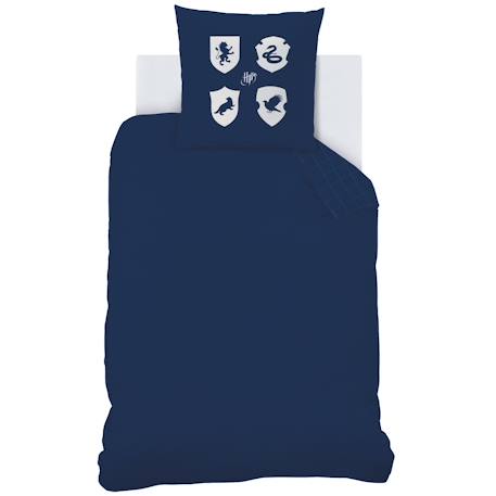 Parure de lit imprimée 100% coton, harry potter preppy Bleu nuit 4 - vertbaudet enfant 