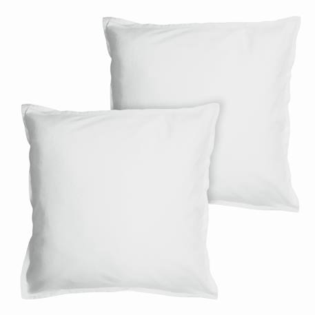 Set de 2 taies d'oreiller unies à volant, coton lavé Anthracite+Blanc+Bleu nuit+Caramel+Lichen+Lie de vin+Lin+Miel+Nude+Terre cuite 7 - vertbaudet enfant 