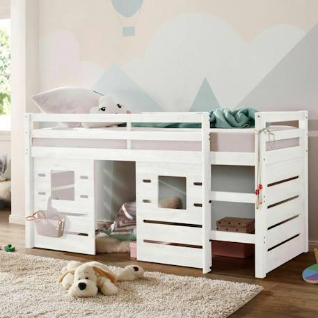 Lit mi-hauteur bois massif alma Bois 3 - vertbaudet enfant 