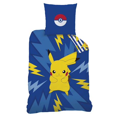 Parure de lit imprimée 100% coton, pokemon spike Bleu 3 - vertbaudet enfant 