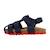 Sandales en cuir  à scratch Navy rouge 1 - vertbaudet enfant 