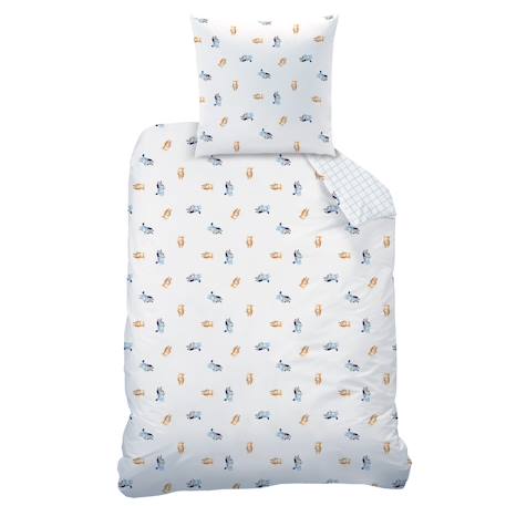 Parure de lit imprimée 100% coton, bluey hourra Bleu 4 - vertbaudet enfant 