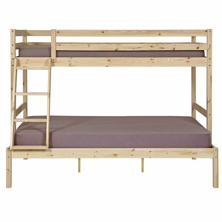 Lit superposé bois massif julian Blanc+Bois naturel 11 - vertbaudet enfant 