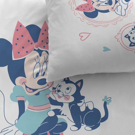 Parure de lit imprimée 100% coton, disney home minnie little friend Blanc 2 - vertbaudet enfant 