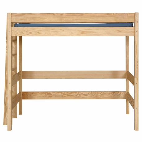 Lit mezzanine bois massif tino Blanc et bois+Bois naturel+Noir et bois 7 - vertbaudet enfant 