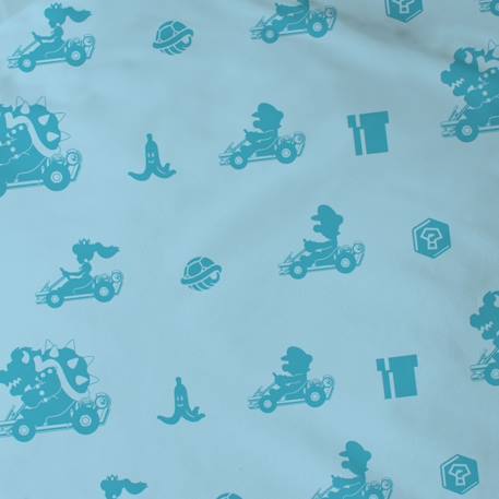 Parure de lit imprimée 100% coton, mario up side down Bleu 6 - vertbaudet enfant 