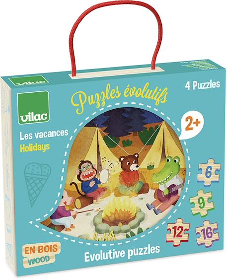 4 puzzles évolutifs vacances Bleu 1 - vertbaudet enfant 