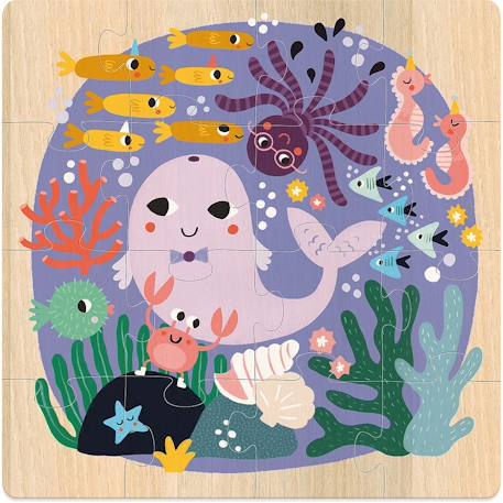 3 puzzles terre mer ciel Bleu 5 - vertbaudet enfant 