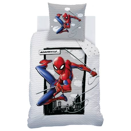 Parure de lit imprimée 100% coton, spiderman home hero Gris 3 - vertbaudet enfant 