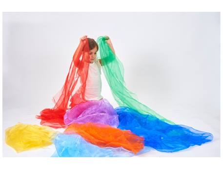 7 tissus organza arc-en-ciel Rouge 5 - vertbaudet enfant 
