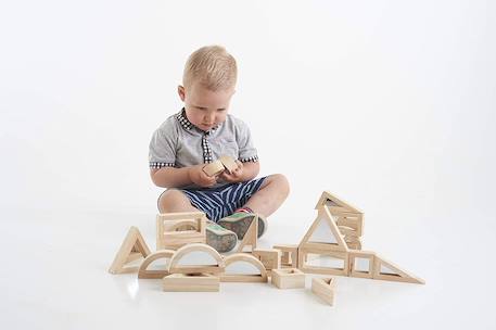 Set de 24 blocs miroirs Beige 3 - vertbaudet enfant 