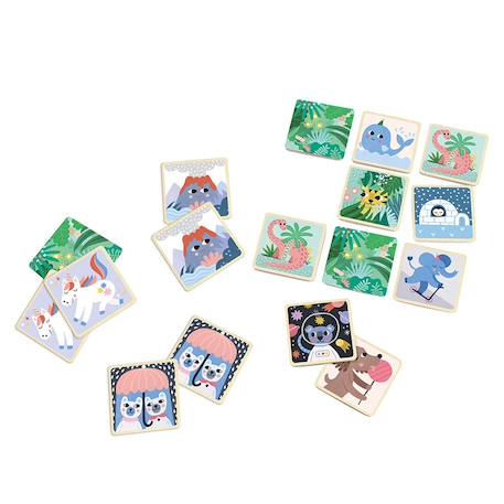 Jeu mémo imagier michelle carlslund Bleu 3 - vertbaudet enfant 