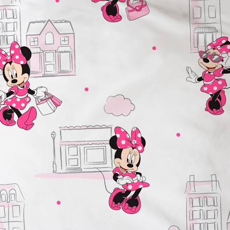 Parure de lit imprimée 100% coton, disney home minnie shopping Rose 5 - vertbaudet enfant 