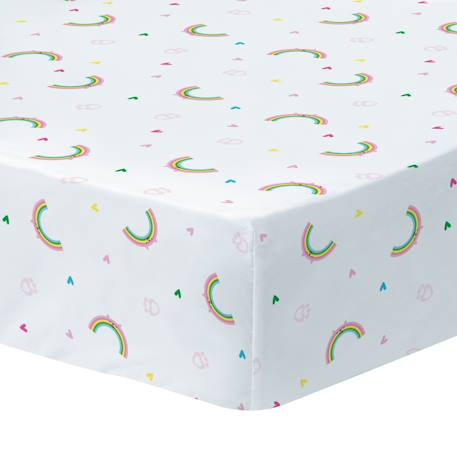 Drap-housse imprimé 100% coton, gabby et la maison magique garden Blanc 1 - vertbaudet enfant 