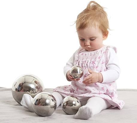 4 balles réfléchissantes argentées Gris 2 - vertbaudet enfant 