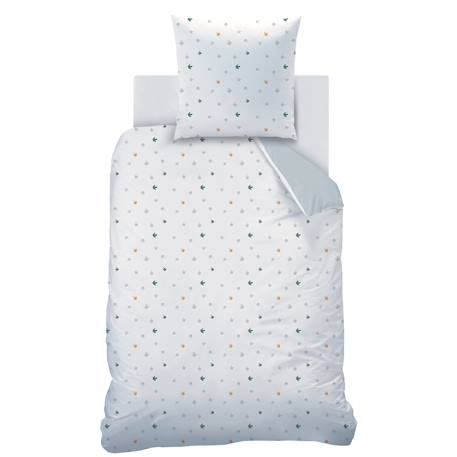Parure de lit imprimée 100% coton, dino jungle Gris 4 - vertbaudet enfant 