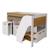 Lit mi-hauteur combiné avec bureau sahara Blanc et noisette 2 - vertbaudet enfant 