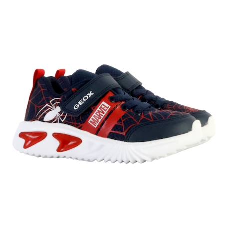 Baskets basses  à scratch Marine dk rouge 3 - vertbaudet enfant 