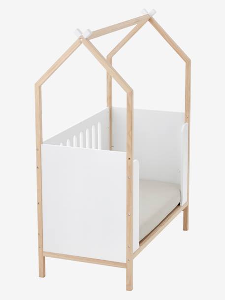 Lit bébé cabane coconut transformable banquette blanc 10 - vertbaudet enfant 