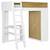 Lit mezzanine combiné memphis Blanc et bois 3 - vertbaudet enfant 
