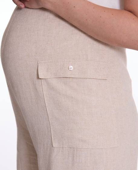 Salopette short de maternité eloise Abricot+Naturel+Sauge 11 - vertbaudet enfant 