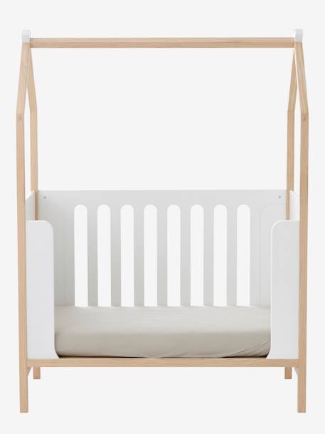 Lit bébé cabane coconut transformable banquette blanc 13 - vertbaudet enfant 