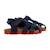 Sandales en cuir  à scratch Navy rouge 3 - vertbaudet enfant 
